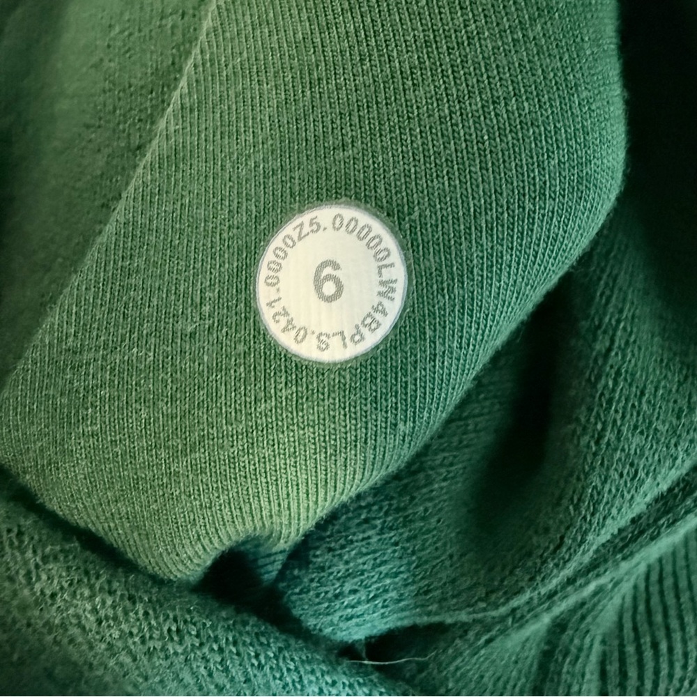 Lululemon Scuba Full-Zip Hoodie, Everglade Green / Gold | Size 6 - Picture 10 of 10